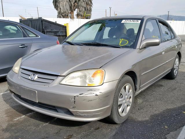 2HGES26883H509389 - 2003 HONDA CIVIC EX SILVER photo 2