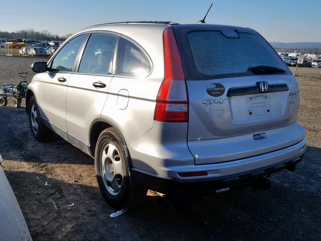 5J6RE4H37BL109162 - 2011 HONDA CR-V LX SILVER photo 3