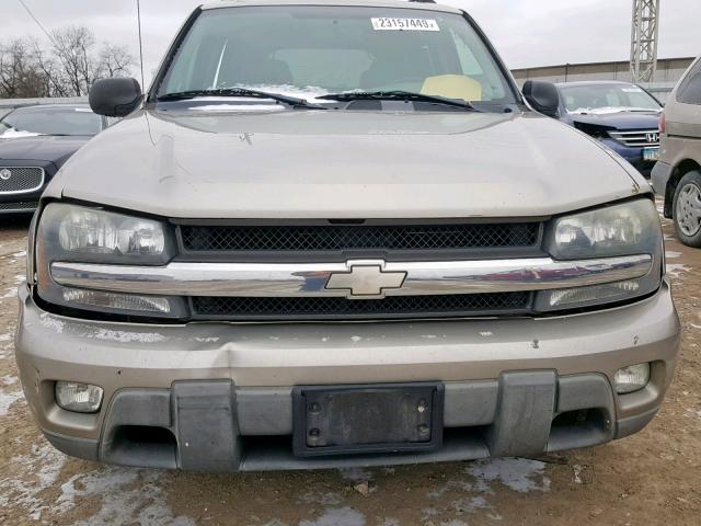 1GNES16S936127322 - 2003 CHEVROLET TRAILBLAZE TAN photo 9