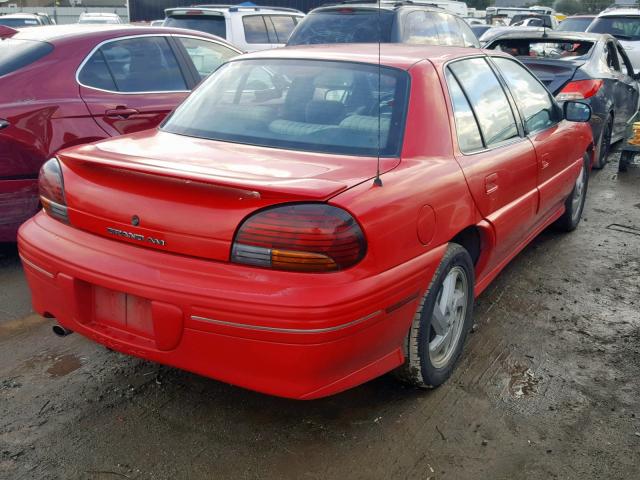 1G2NE52M4TC726262 - 1996 PONTIAC GRAND AM S RED photo 4