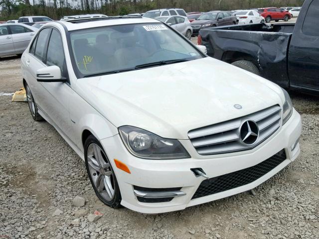 WDDGF4HB0CR232243 - 2012 MERCEDES-BENZ C 250 WHITE photo 1