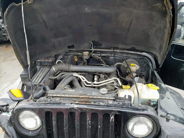 1J4FA49S25P345929 - 2005 JEEP WRANGLER / BLACK photo 7