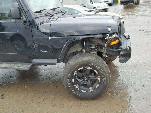 1J4FA49S25P345929 - 2005 JEEP WRANGLER / BLACK photo 9