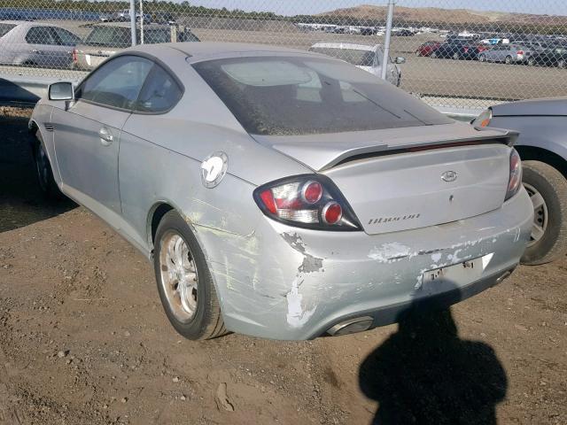 KMHHM66D87U236379 - 2007 HYUNDAI TIBURON GS SILVER photo 3