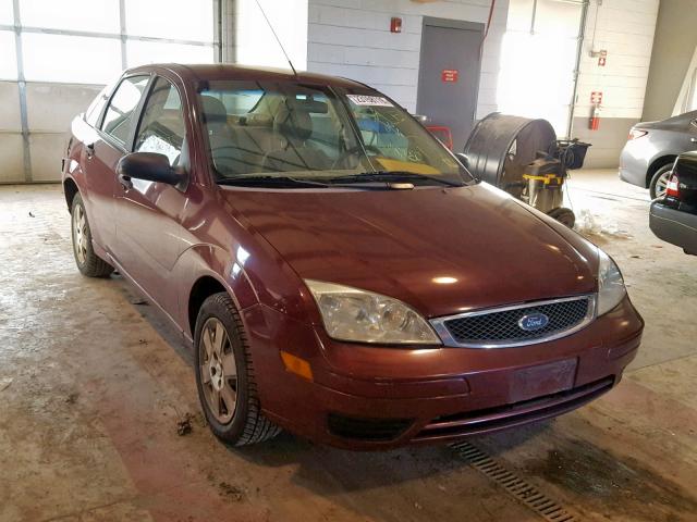 1FAHP34N17W290509 - 2007 FORD FOCUS ZX4 RED photo 1