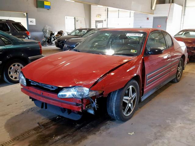 2G1WZ151649345626 - 2004 CHEVROLET MONTE CARL RED photo 2