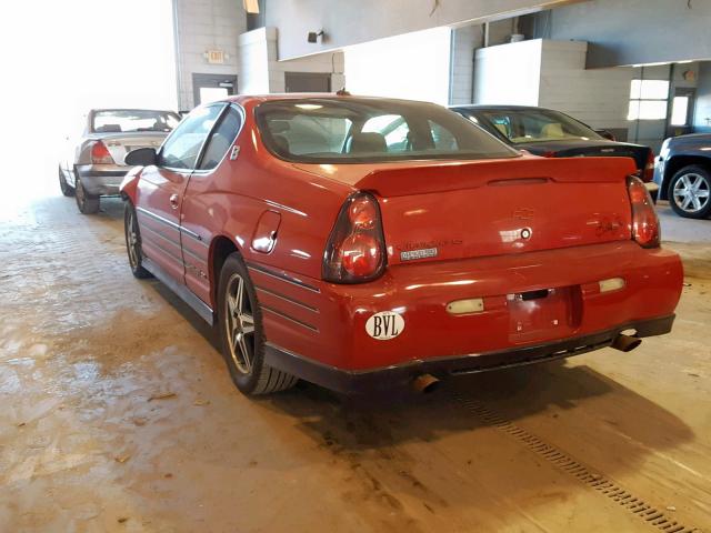 2G1WZ151649345626 - 2004 CHEVROLET MONTE CARL RED photo 3