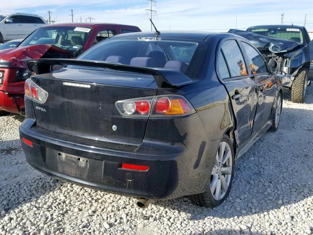 JA32U8FW3CU027065 - 2012 MITSUBISHI LANCER GT BLACK photo 4