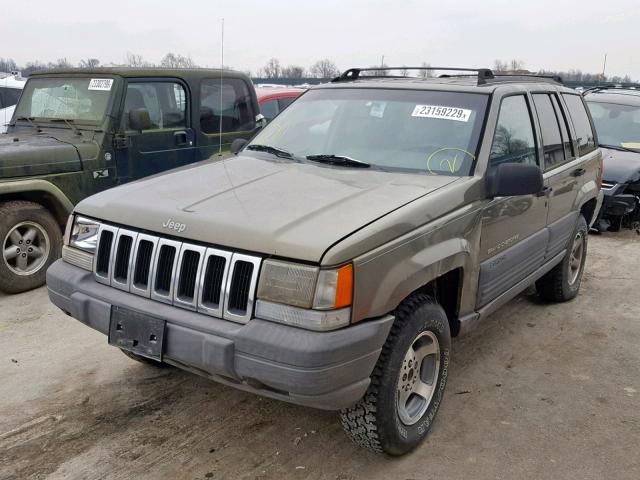 1J4GZ58S6WC108289 - 1998 JEEP GRAND CHER GREEN photo 2