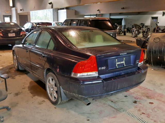 YV1RH592452456235 - 2005 VOLVO S60 2.5T BLUE photo 3