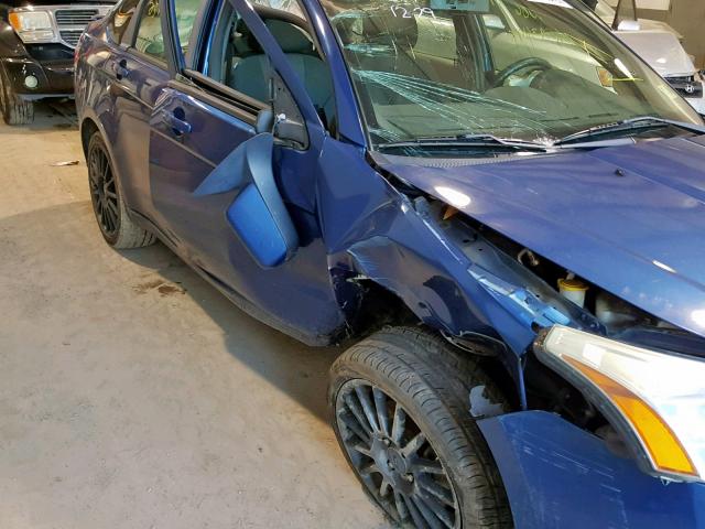 1FAHP36N89W224488 - 2009 FORD FOCUS SES BLUE photo 9