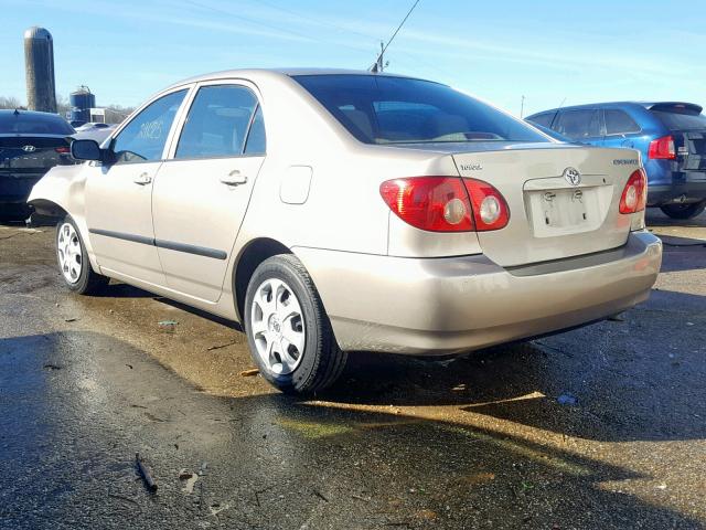 1NXBR32E75Z527280 - 2005 TOYOTA COROLLA CE TAN photo 3