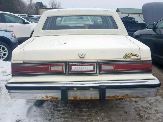 1C3BF66P2HW100337 - 1987 CHRYSLER FIFTH AVEN WHITE photo 9