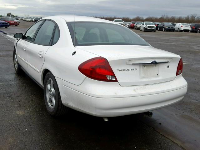 1FAFP55U62A140474 - 2002 FORD TAURUS SES WHITE photo 3