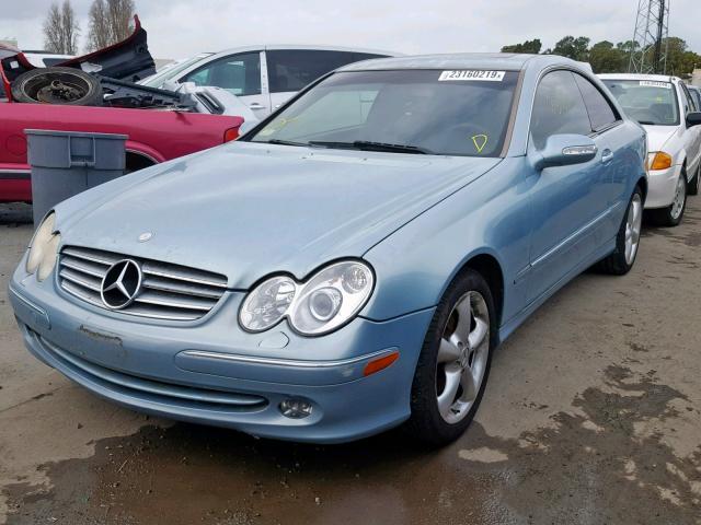 WDBTJ65J34F064808 - 2004 MERCEDES-BENZ CLK 320C TURQUOISE photo 2