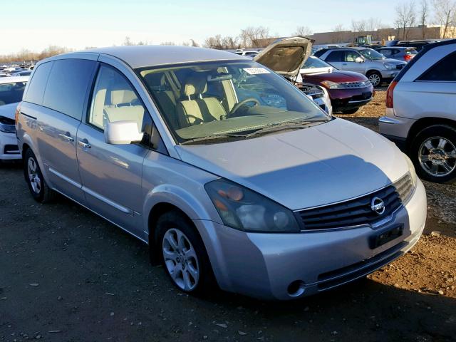 5N1BV28U87N132350 - 2007 NISSAN QUEST S SILVER photo 1