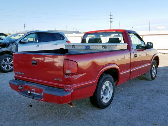 1GTCS1445WK515941 - 1998 GMC SONOMA RED photo 4