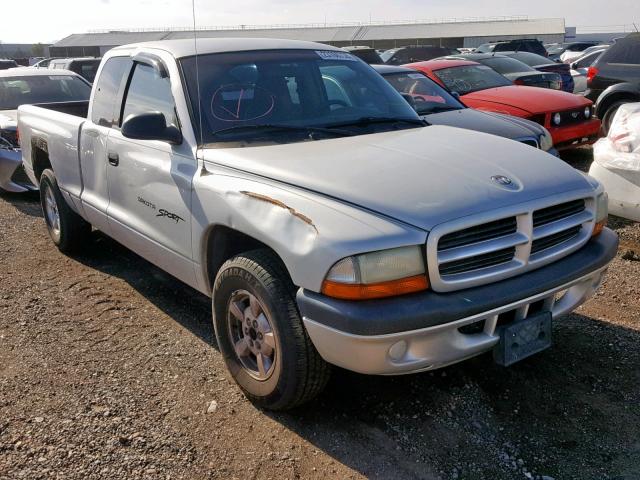 1B7GL22X71S334852 - 2001 DODGE DAKOTA SILVER photo 1