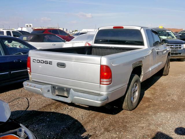 1B7GL22X71S334852 - 2001 DODGE DAKOTA SILVER photo 4