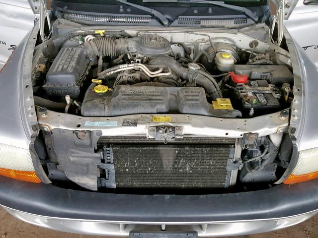 1B7GL22X71S334852 - 2001 DODGE DAKOTA SILVER photo 7