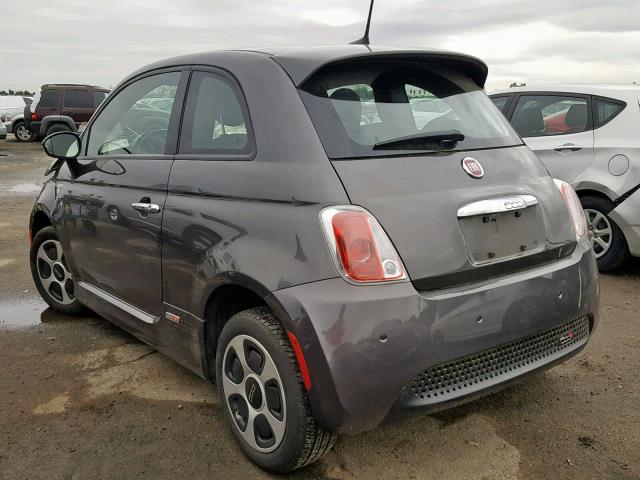 3C3CFFGE4HT611667 - 2017 FIAT 500 ELECTR CHARCOAL photo 3