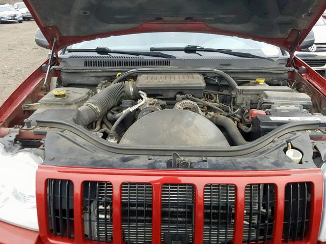 1J4GR48K95C610447 - 2005 JEEP GRAND CHER RED photo 7