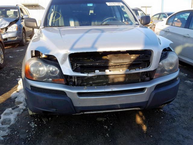 YV1CZ59H741039834 - 2004 VOLVO XC90 SILVER photo 9