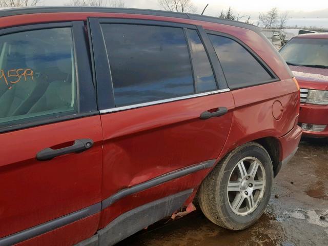 2A8GM48L87R145837 - 2007 CHRYSLER PACIFICA RED photo 9