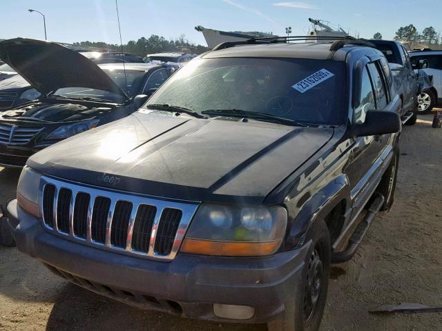 1J4GX48S91C584318 - 2001 JEEP GRAND CHER BLACK photo 2