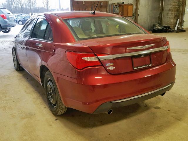 1C3CCBCGXCN152100 - 2012 CHRYSLER 200 LIMITE RED photo 3