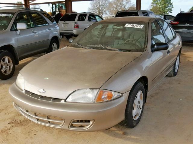 1G1JC524617205896 - 2001 CHEVROLET CAVALIER B GOLD photo 2