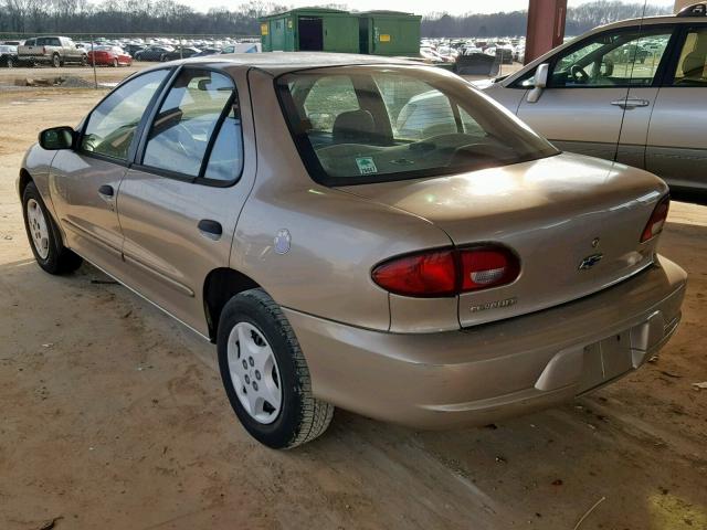 1G1JC524617205896 - 2001 CHEVROLET CAVALIER B GOLD photo 3