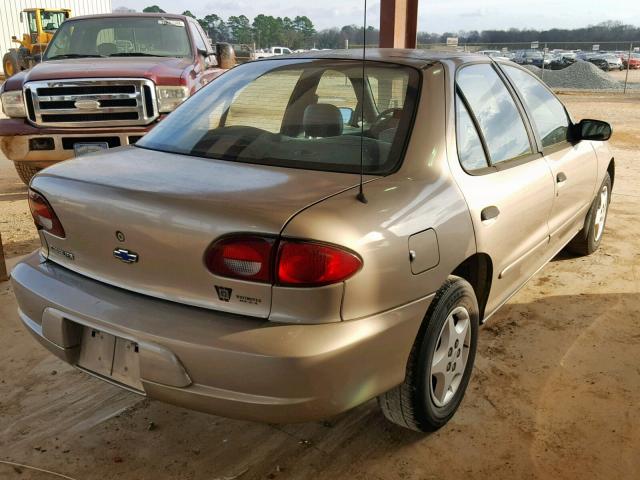 1G1JC524617205896 - 2001 CHEVROLET CAVALIER B GOLD photo 4