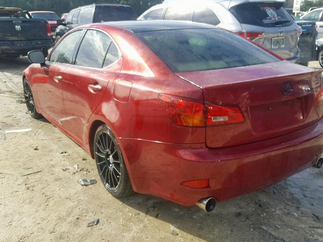 JTHBE262562005186 - 2006 LEXUS IS 350 MAROON photo 3