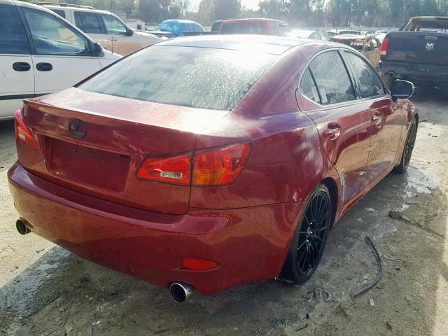 JTHBE262562005186 - 2006 LEXUS IS 350 MAROON photo 4