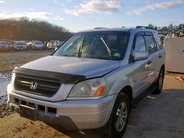 2HKYF18523H534681 - 2003 HONDA PILOT EXL SILVER photo 2