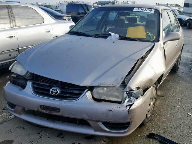 1NXBR18E41Z499203 - 2001 TOYOTA COROLLA CE GOLD photo 2