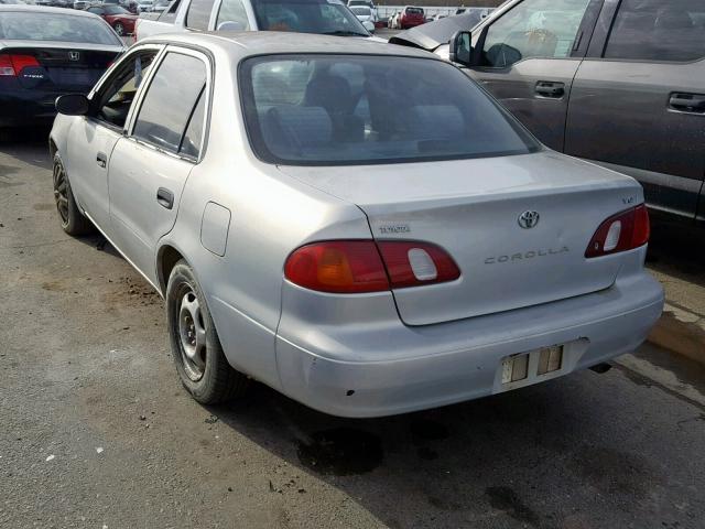 1NXBR12E1YZ370676 - 2000 TOYOTA COROLLA VE SILVER photo 3