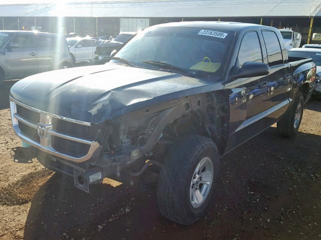 1D7HE38K68S626105 - 2008 DODGE DAKOTA SXT BLACK photo 2