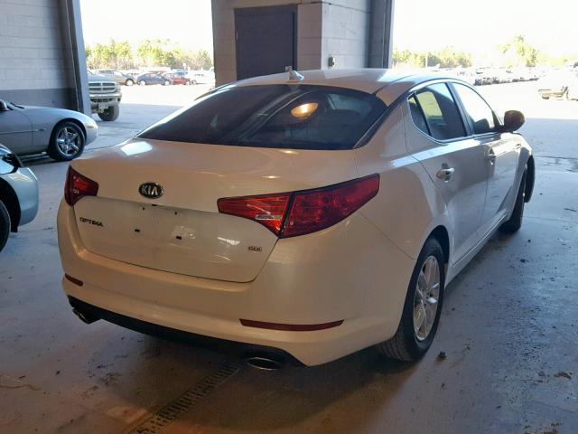 KNAGM4A7XD5393095 - 2013 KIA OPTIMA LX WHITE photo 4