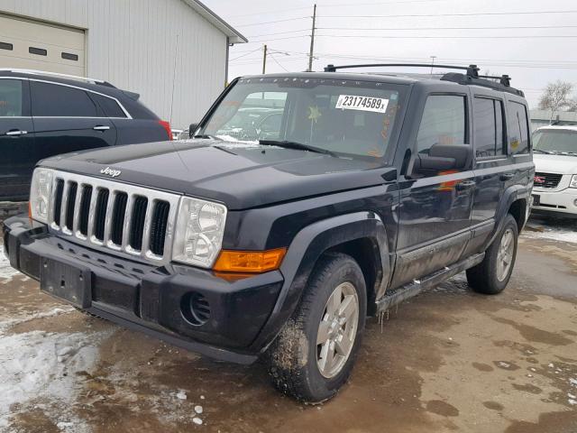 1J8HG48K07C690765 - 2007 JEEP COMMANDER BLACK photo 2