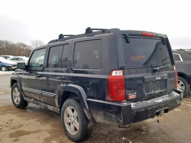 1J8HG48K07C690765 - 2007 JEEP COMMANDER BLACK photo 3