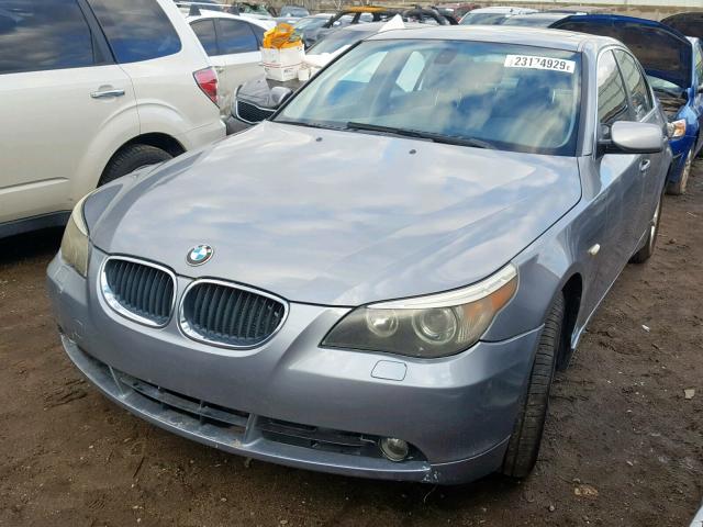 WBANA53504B848815 - 2004 BMW 525 I SILVER photo 2