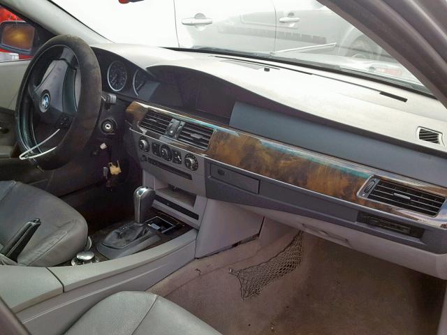 WBANA53504B848815 - 2004 BMW 525 I SILVER photo 9