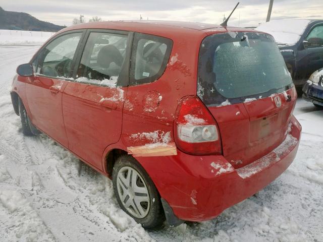 JHMGD38408S000199 - 2008 HONDA FIT RED photo 3