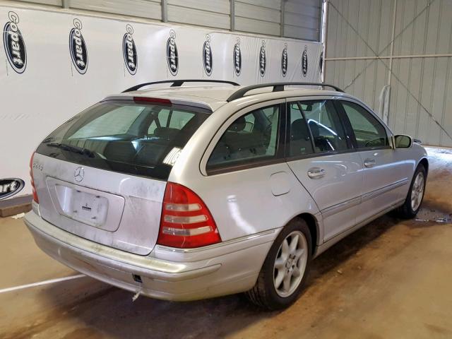 WDBRH61J54F503759 - 2004 MERCEDES-BENZ C 240 SPOR SILVER photo 4