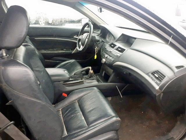 1HGCS1A8XBA800207 - 2011 HONDA ACCORD EXL BLACK photo 5