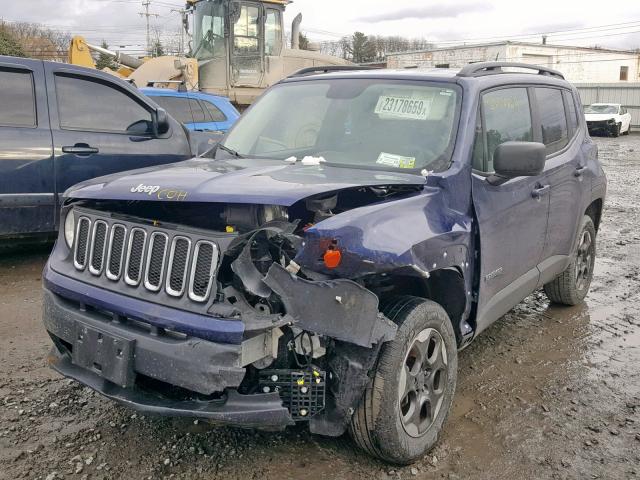 ZACCJBAB6HPG03207 - 2017 JEEP RENEGADE S BLUE photo 2