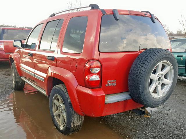 1J4GK58K55W600362 - 2005 JEEP LIBERTY LI RED photo 3