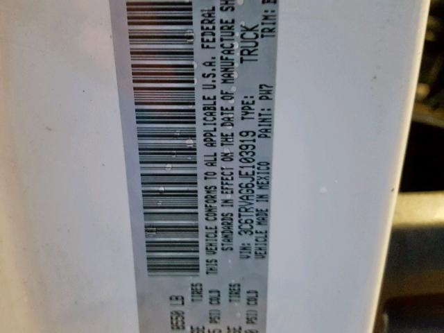 3C6TRVAG6JE103919 - 2018 RAM PROMASTER 白色 照片 10